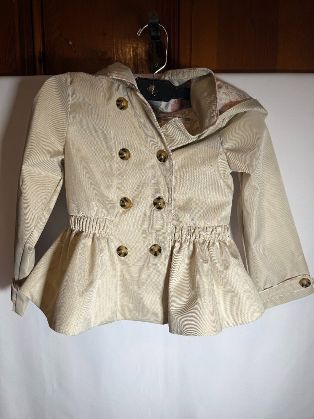 Tahari Girls Trench Coat | Beige| Toddler Size 5T